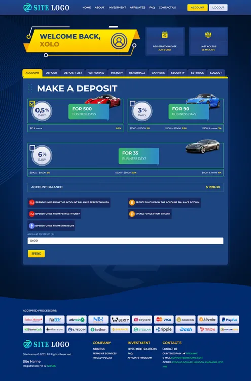 Investment Hyip Template ID - ZHRT366 demo Page 3