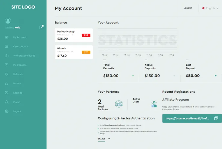 Investment Hyip Template ID - ZHRT373 demo Page 2
