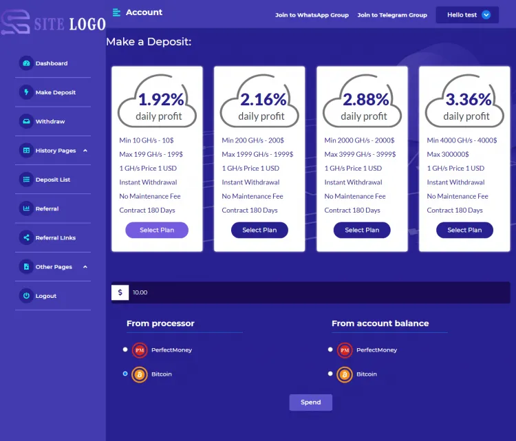 Investment Hyip Template ID - ZHRT374 demo Page 3