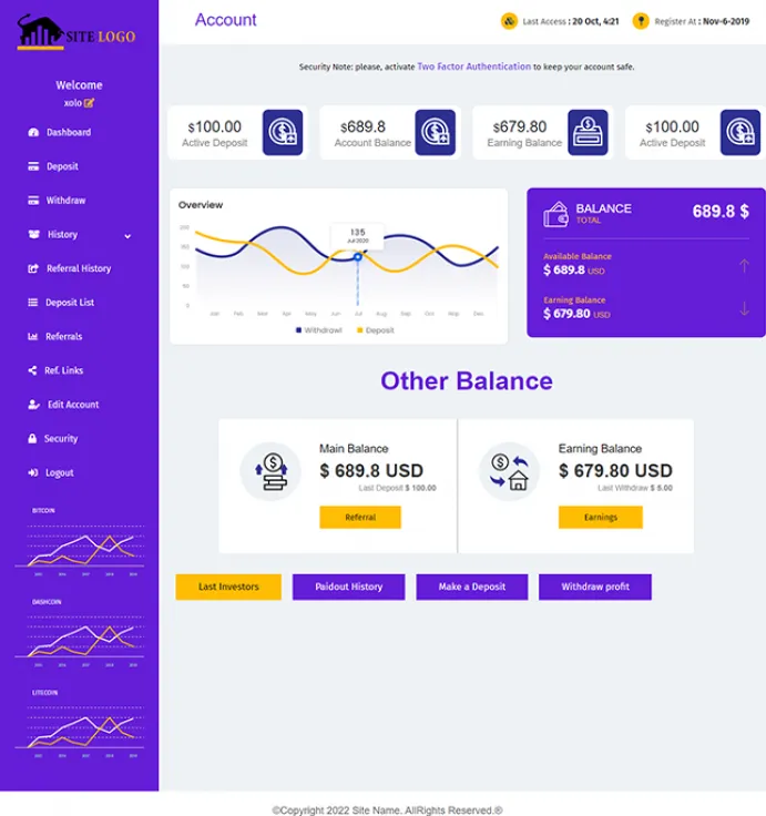 Investment Hyip Template ID - ZHRT377 demo Page 2