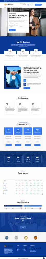 Investment Hyip Template ID - ZHRT383 demo Page 1