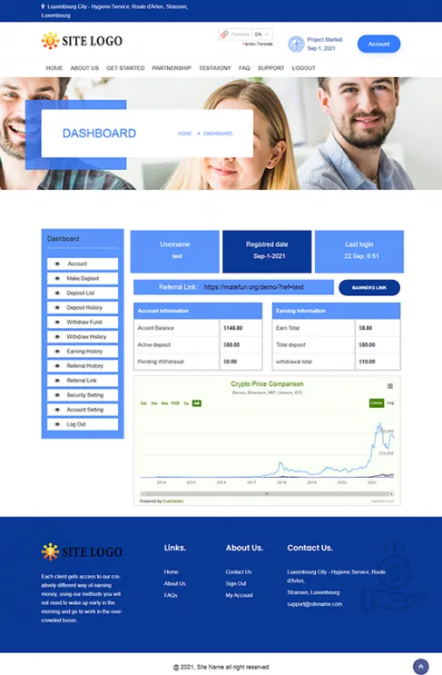 Investment Hyip Template ID - ZHRT383 demo Page 2