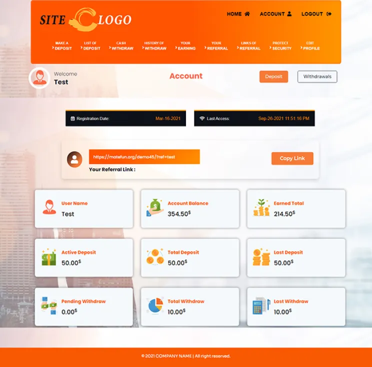 Investment Hyip Template ID - ZHRT384 demo Page 2