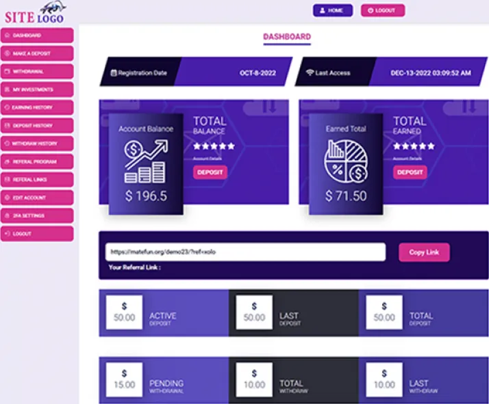Investment Hyip Template ID - ZHRT386 demo Page 2