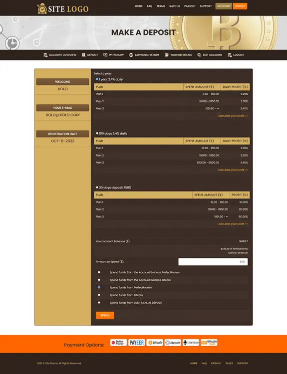 Investment Hyip Template ID - ZHRT387 demo Page 3