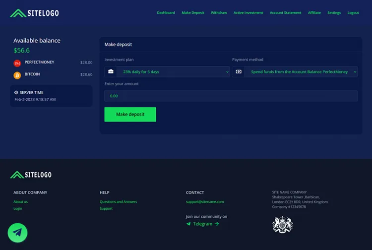 Investment Hyip Template ID - ZHRT390 demo Page 3