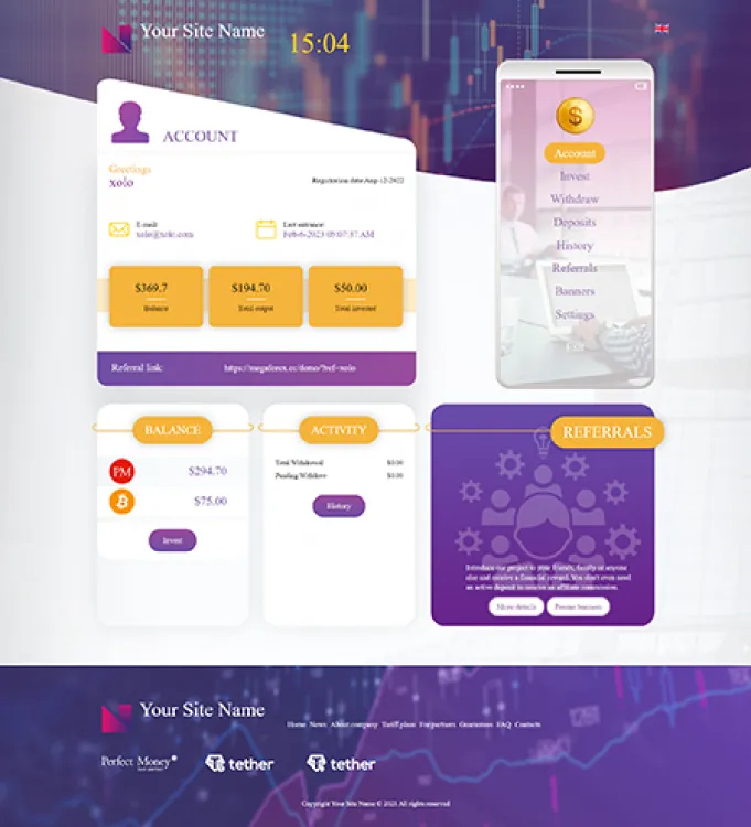 Investment Hyip Template ID - ZHRT391 demo Page 2