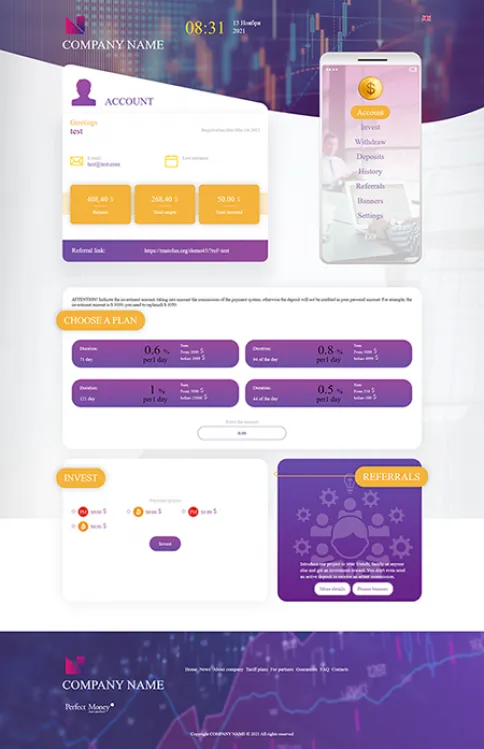 Investment Hyip Template ID - ZHRT391 demo Page 3