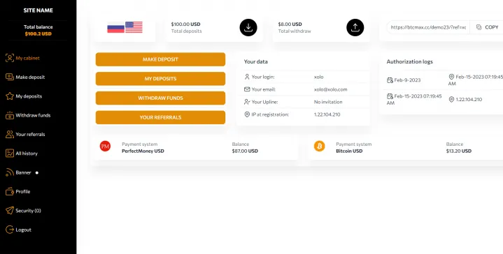 Investment Hyip Template ID - ZHRT392 demo Page 2