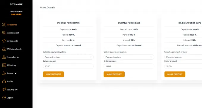 Investment Hyip Template ID - ZHRT392 demo Page 3