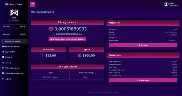 Investment Hyip Template ID - ZHRT397 demo Page 2
