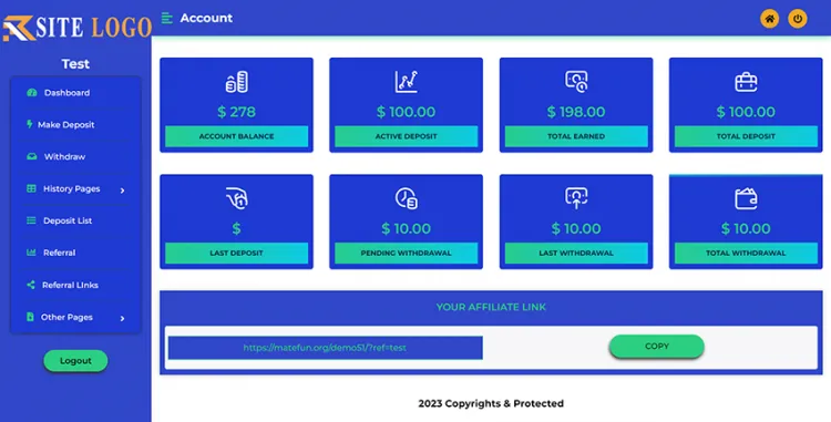 Investment Hyip Template ID - ZHRT398 demo Page 2