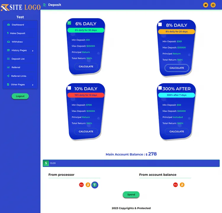 Investment Hyip Template ID - ZHRT398 demo Page 3