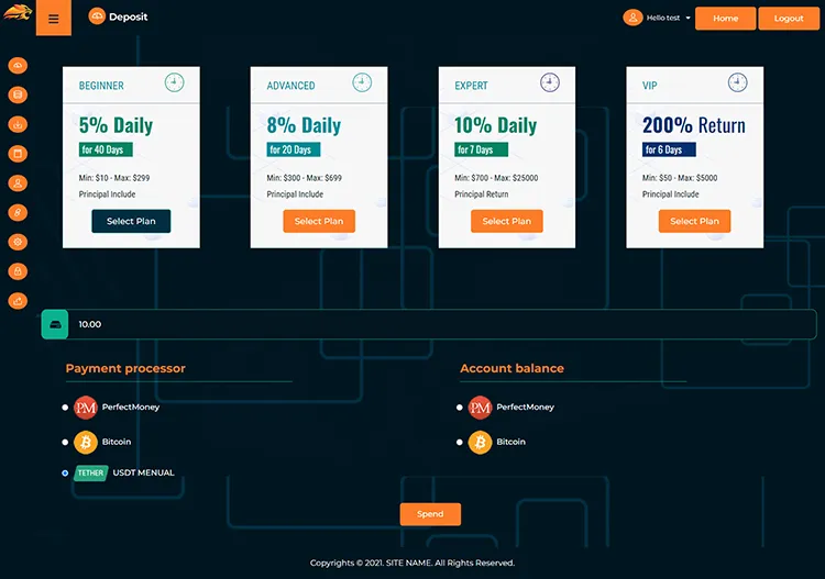 Investment Hyip Template ID - ZHRT399 demo Page 3