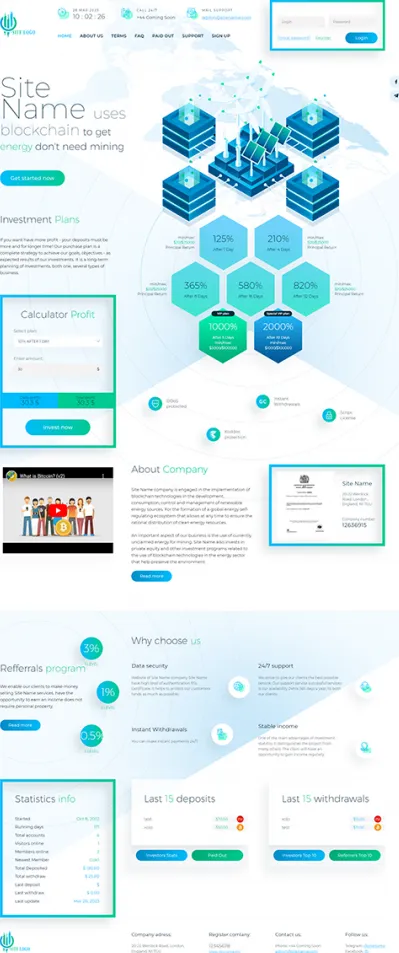 Investment Hyip Template ID - ZHRT400 demo Page 1