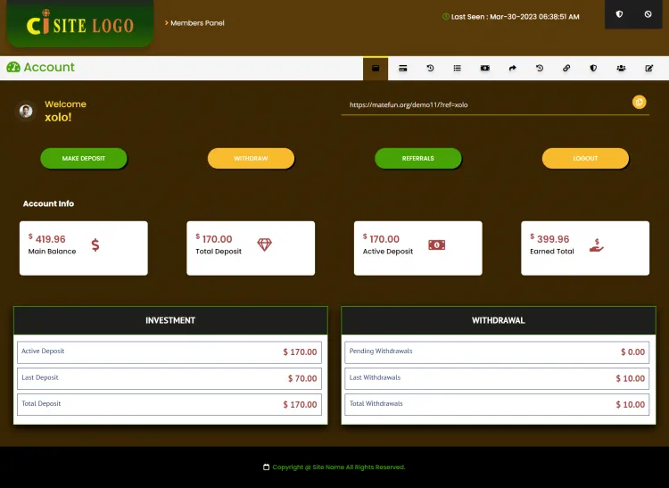 Investment Hyip Template ID - ZHRT401 demo Page 2