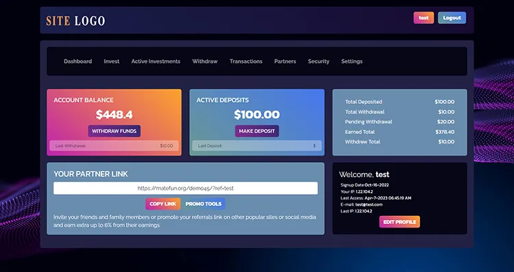 Investment Hyip Template ID - ZHRT403 demo Page 2