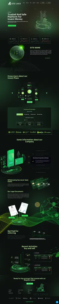 Investment Hyip Template ID - ZHRT404 Preview
