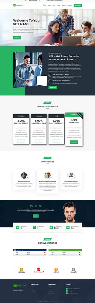 Investment Hyip Template ID - ZHRT409 Preview