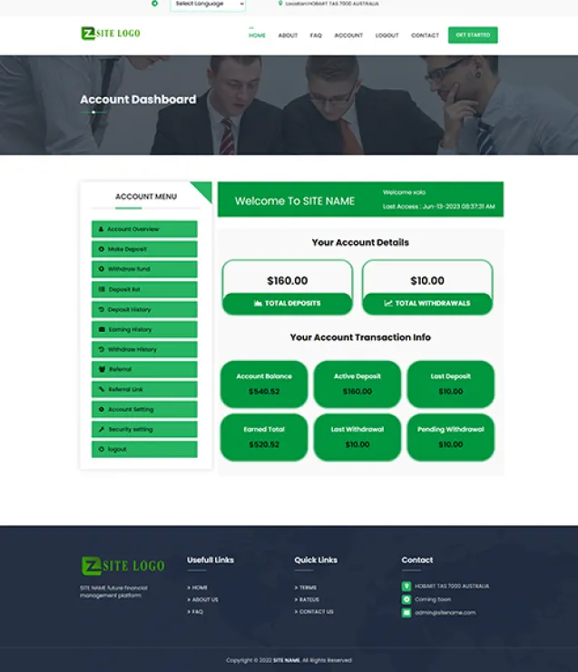 Investment Hyip Template ID - ZHRT409 demo Page 2
