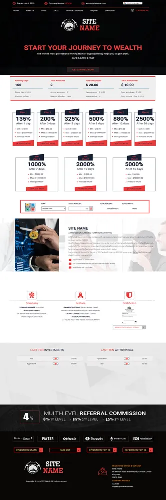 Investment Hyip Template ID - ZHRT41 demo Page 1