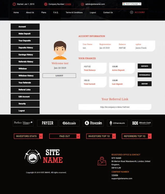 Investment Hyip Template ID - ZHRT41 demo Page 2