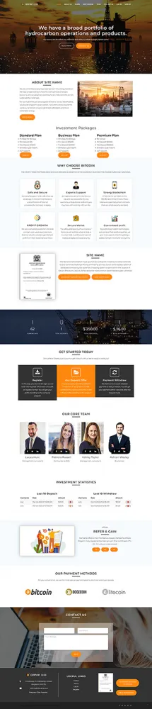 Investment Hyip Template ID - ZHRT418 Preview