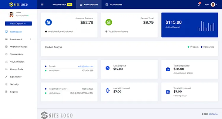 Investment Hyip Template ID - ZHRT419 demo Page 2