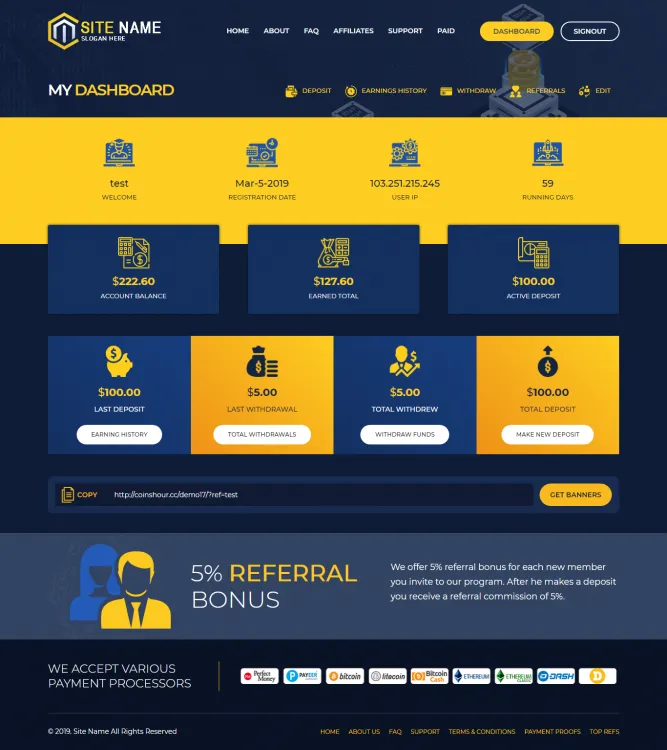 Investment Hyip Template ID - ZHRT42 demo Page 2