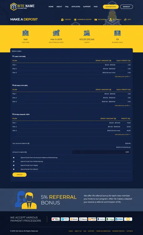 Investment Hyip Template ID - ZHRT42 demo Page 3