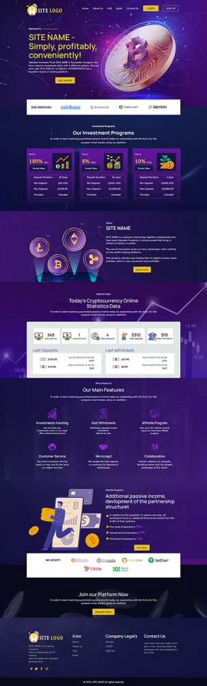 Investment Hyip Template ID - ZHRT423 demo Page 1