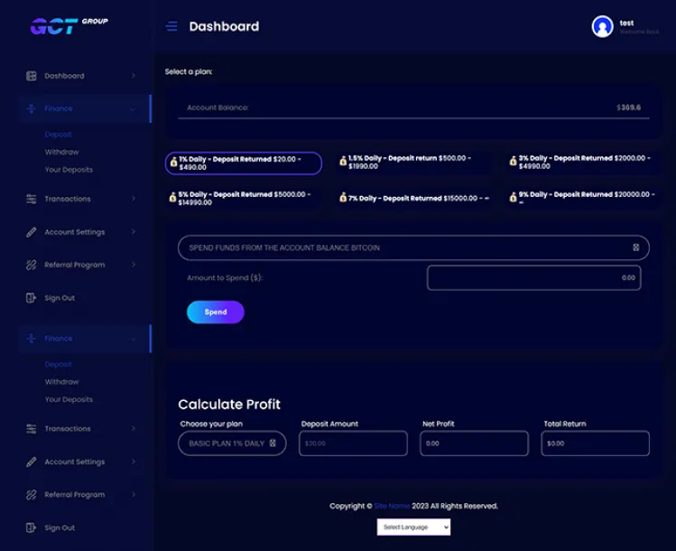 Investment Hyip Template ID - ZHRT425 demo Page 3