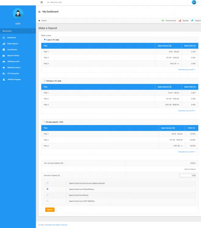 Investment Hyip Template ID - ZHRT426 demo Page 3