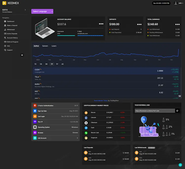 Investment Hyip Template ID - ZHRT427 demo Page 2