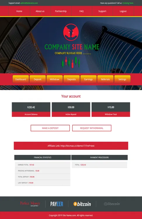 Investment Hyip Template ID - ZHRT43 demo Page 2