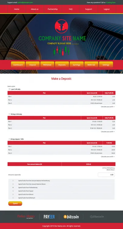 Investment Hyip Template ID - ZHRT43 demo Page 3