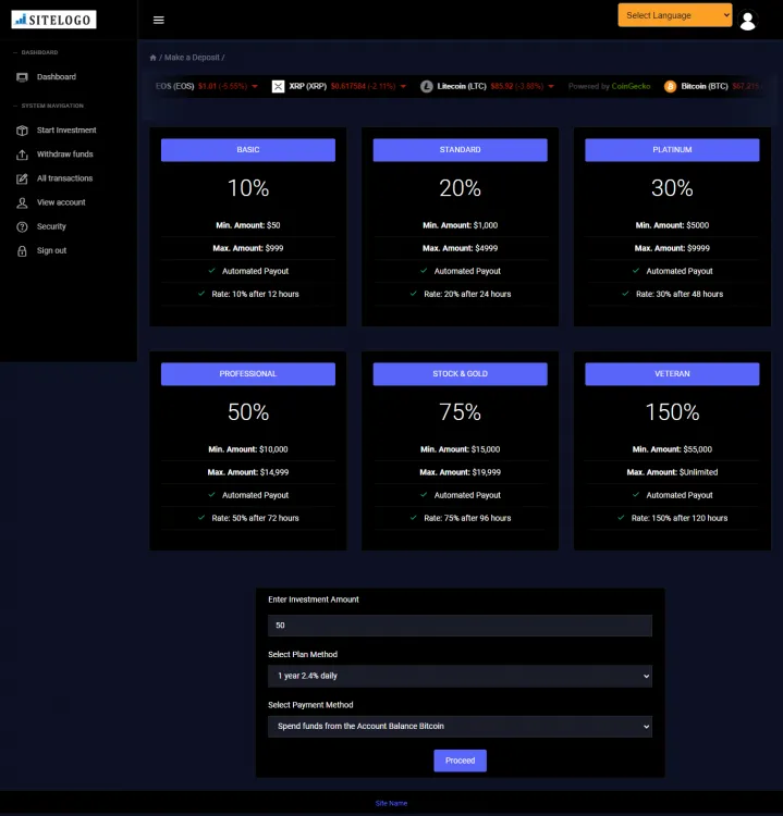 Investment Hyip Template ID - ZHRT432 demo Page 3