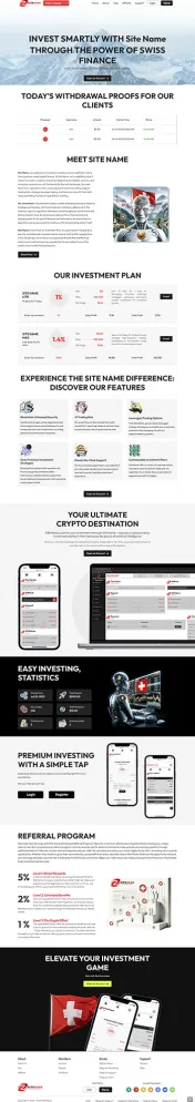 Investment Hyip Template ID - ZHRT433 Preview