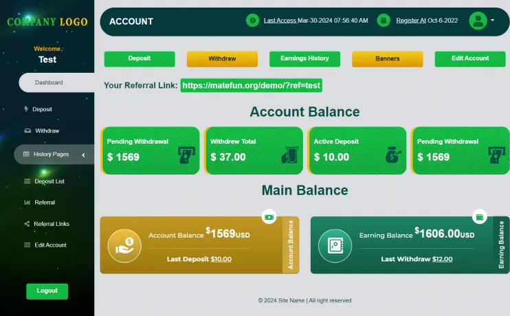 Investment Hyip Template ID - ZHRT434 demo Page 2