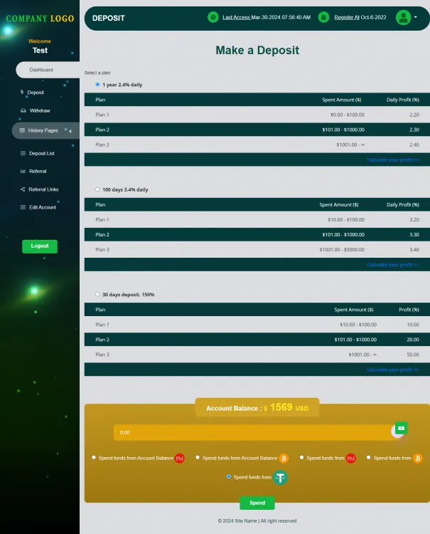 Investment Hyip Template ID - ZHRT434 demo Page 3