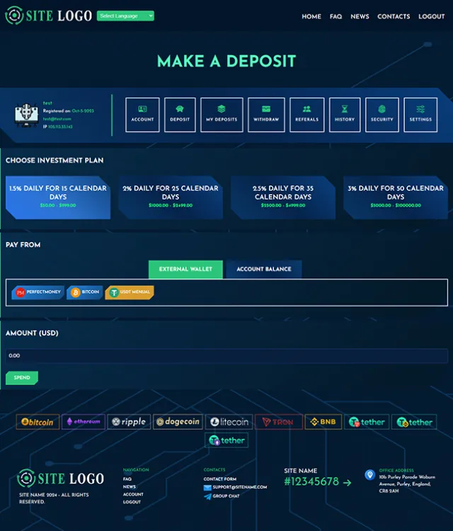 Investment Hyip Template ID - ZHRT435 demo Page 3