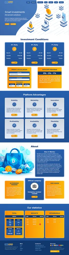 Investment Hyip Template ID - ZHRT437 demo Page 1