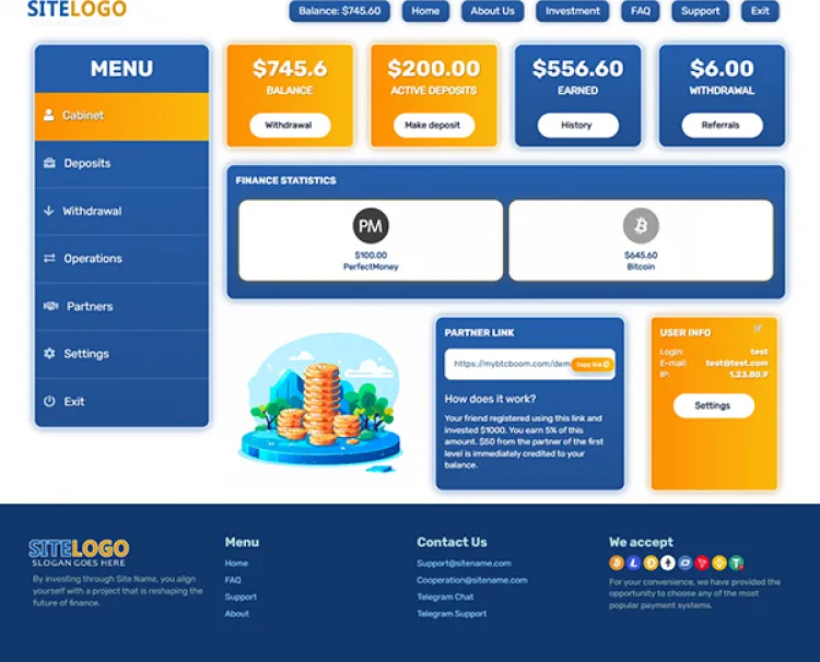 Investment Hyip Template ID - ZHRT437 demo Page 2