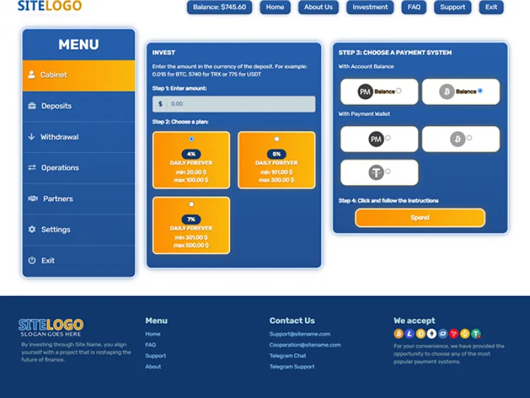 Investment Hyip Template ID - ZHRT437 demo Page 3