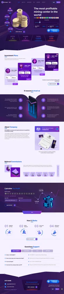 Investment Hyip Template ID - ZHRT441 demo Page 1