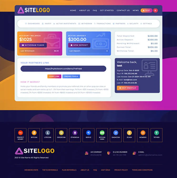 Investment Hyip Template ID - ZHRT442 demo Page 2