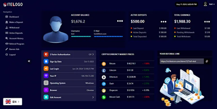 Investment Hyip Template ID - ZHRT443 demo Page 2