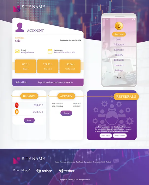 Investment Hyip Template ID - ZHRT447 demo Page 2