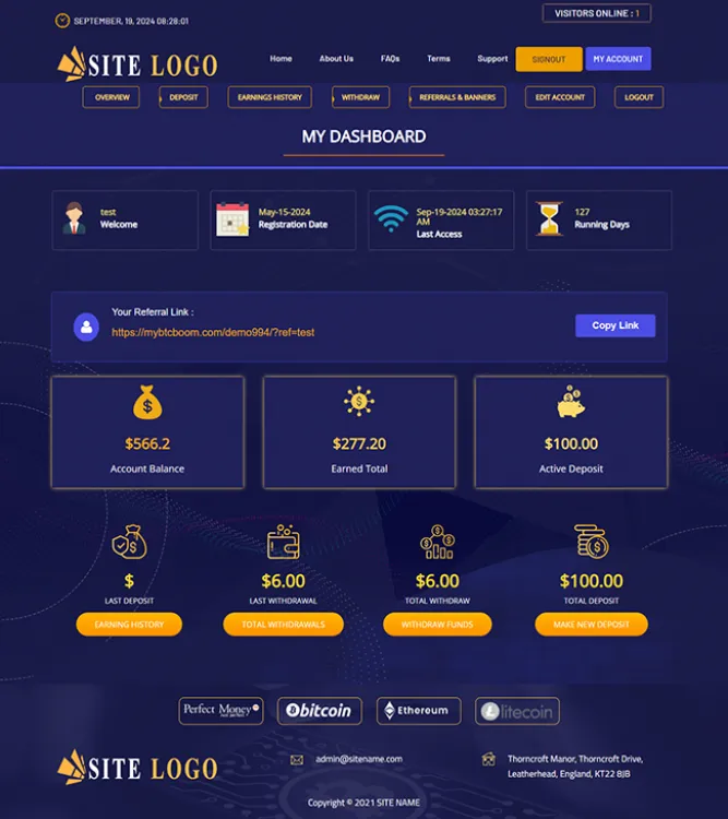Investment Hyip Template ID - ZHRT448 demo Page 2