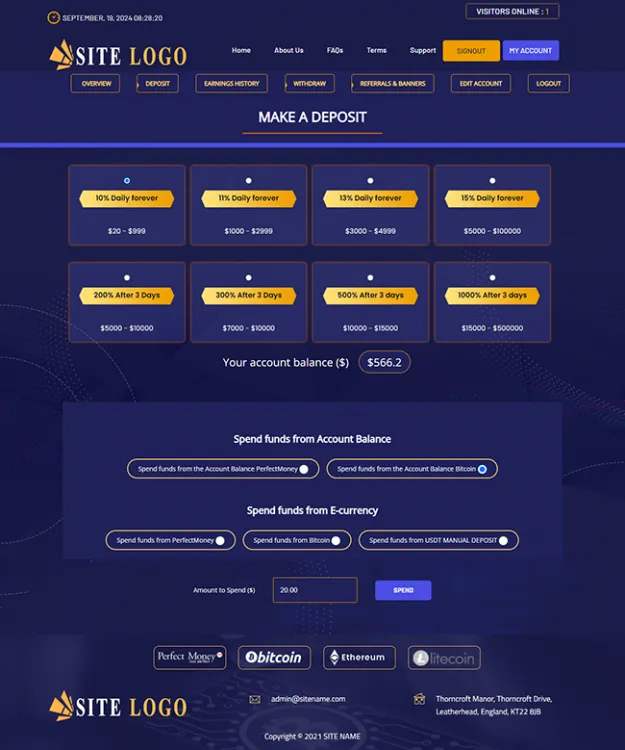 Investment Hyip Template ID - ZHRT448 demo Page 3
